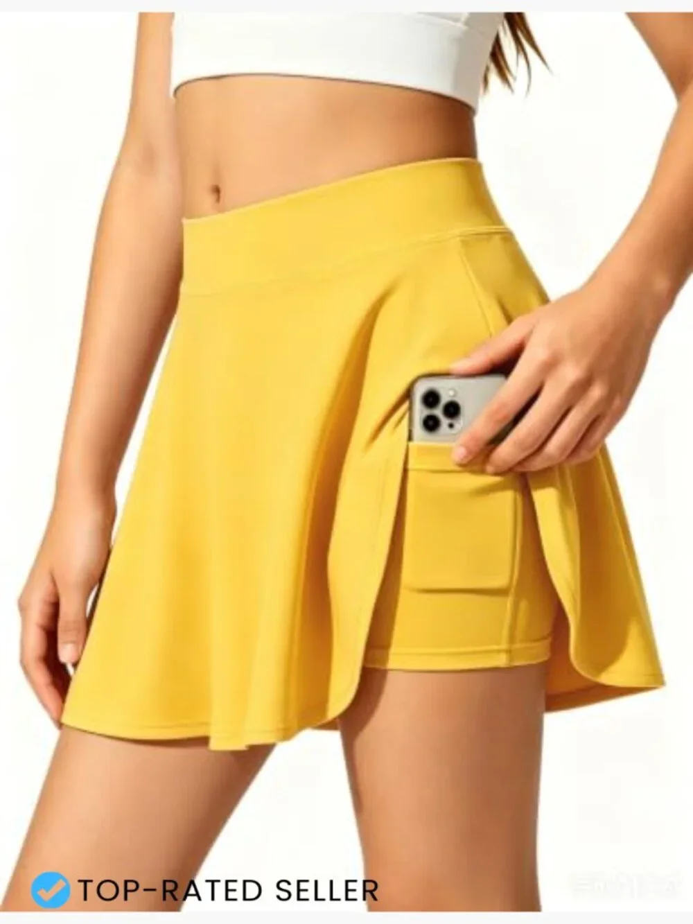 Girls Tennis Skort with Pockets Athletic Skirt for Sports Activewear